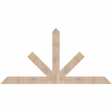 Ekena Millwork Saratoga Smooth Timber Gable Bracket, Douglas Fir, 84"W x 42"H x 1 1/2"D x 5 1/2"F, 12/12 Pitch GBW084X42X0206SAR00SDF